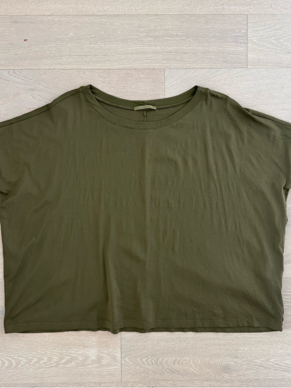 TRANSIT par-such Oversize Half-sleeve T-shirt In Khaki Green - Size 2/Small